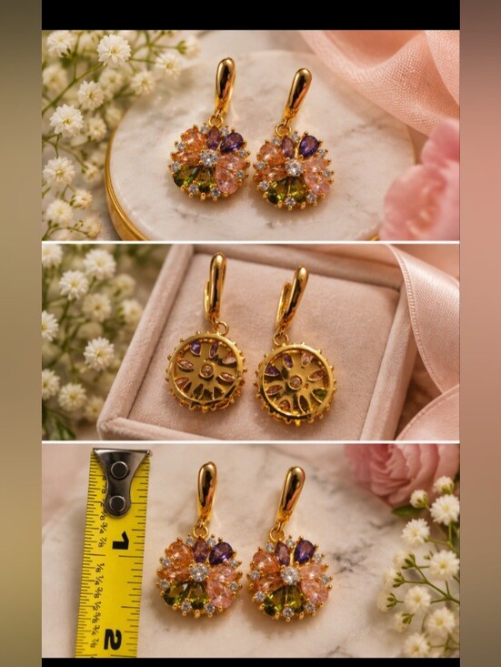 Jewelry - Floral Drop Earrings